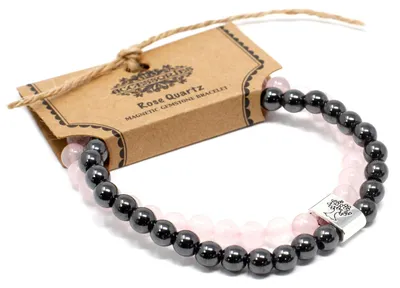 Imagen del producto de Pulsera de Piedras Preciosas Magnéticas - Cuarzo rosa