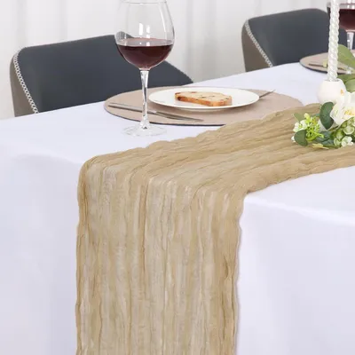 Immagine prodotto di Runner da tavolo beige, 90 x 400 cm, set da 2, in poliestere