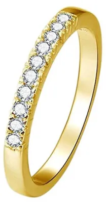 Immagine prodotto di Anello in argento placcato oro con cristalli AGG189, 52 mm