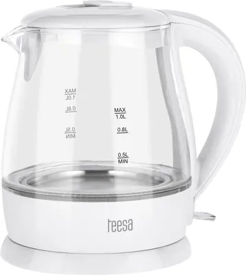 Produktbild von TEESA Kabelloser elektrischer Wasserkocher 1L, TSA1030B, weiß