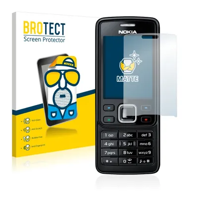 Produktbild von 2x BROTECT Schutzfolie für Nokia 6300 2007 Displayschutz Displayschutzfolie Folie Matt Entspiegelungsfolie
