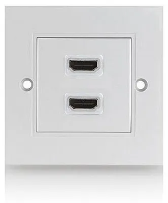Produktbild von deleyCON HDMI Dose Wanddose Unterputz 2x HDMI Port 4K 2160p