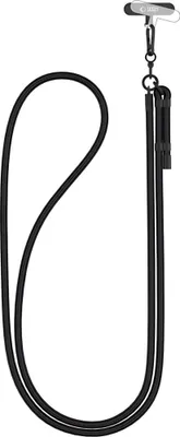 Produktbild von Tech-Protect C1S Rope Crossbody Strap Schwarz/Schwarz