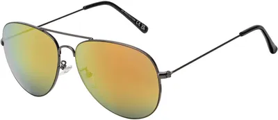 Produktbild von Damen Herren Sonnenbrille Piloten Designer 80er Piloten Urlaub Sommer Strand Brille 30570 Rot-Gelb