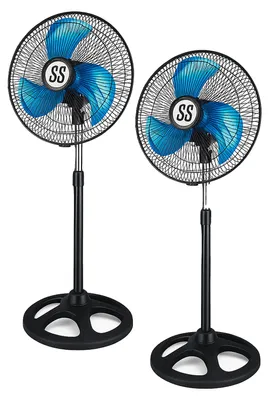 Image de Ventilateur sur pied, oscillation, hauteur réglable, lot de 2 + économies