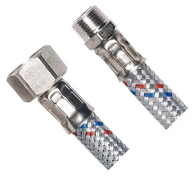 Produktbild von Aqualine Flexibler Schlauch, Edelstahl FxM 1/2"x1/2", 60cm