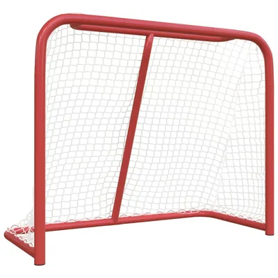 Produktbild von vidaXL Hockey-Tor Rot und Weiß 183x71x122 cm Polyester