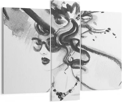 Produktbild von Bild auf Leinwand - Leinwandbild - Frau Modell - 95x80cm - Wand Bild - Wanddeko - Wandbilder - Leinwanddruck - Bilder - Kunstdruck - Wanddekoration - Leinwand bilder - Wandkunst - CB95x80-4066