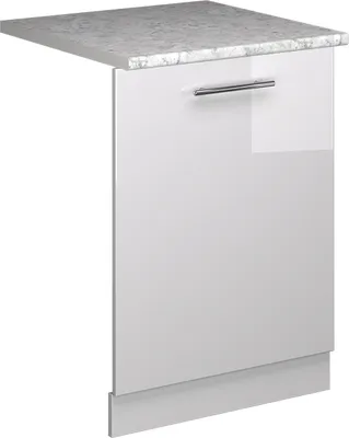 Obrázek produktu pro Čelní panel myčky Vicco Fame-Line Bílá vysoký lesk 60 cm s pracovní deskou, Model 54823