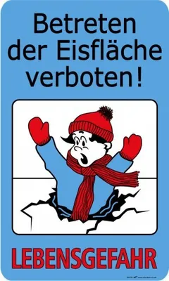Produktbild von Warnschild - Betreten der Eisfläche - 308762 - 30cm x 50cm