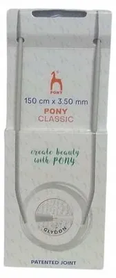 Produktbild von Pony Glydon Rundstricknadel 150cm 3,5mm Aluminium
