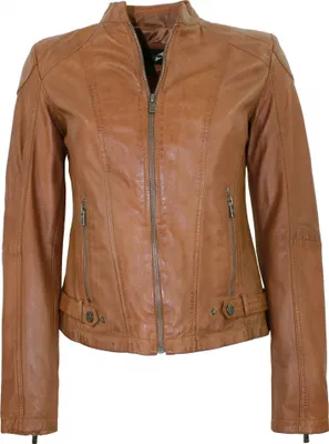 Produktbild von Jilani - Damen Lederjacke Lammnappa cognac : 46