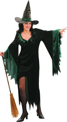 Zdjęcie produktu dla Damski kostium czarownicy na Halloween niebiesko-czarny Jeden rozmiar (40)