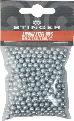 Obrázok produktu pre Stinger oceľové bb-guličky 500 kusov strieborná 4,5 mm strieborná 4,5 mm