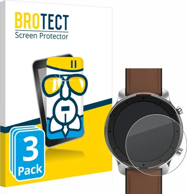 Produktbild von 3x BROTECT Schutzglas für Huami Amazfit GTR (47 mm) Schutzfolie Panzer Folie Glas Display Schutz klar