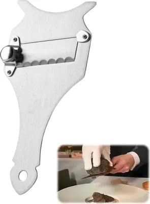 Produktbild von Multifunktionaler Trüffelschneider und Schokoladenreibe aus Edelstahl (silber)