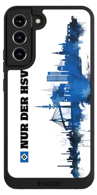 Produktbild von NIVOCASE Handyhülle für Samsung Galaxy S22+  Hülle NIVOpure Case Schwarz Bundesliga HSV Offizielles Lizenzprodukt
