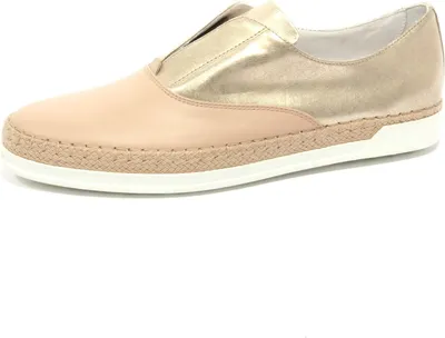 Produktbild von B1455 sneaker donna TOD'S francesina rafia pelle beige Schuhe Frauen