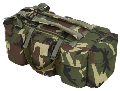 Productafbeelding van Sporttas, 45 liter inhoud, camouflageprint, legergroen