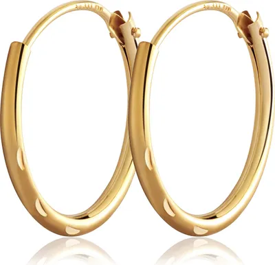 Produktbild von Paar 15mm Creolen 333 Gelbgold 8 Karat gold Ohrringe 1,3mm starke Goldohrrige