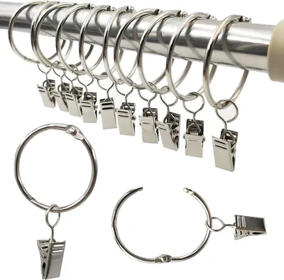 Produktbild von Gardinenschienen mit Haken - Edelstahl - 40 Stück
