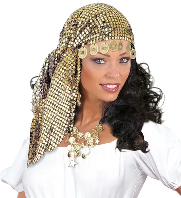 Produktbild von W WIDMANN MILANO Kopfschmuck Wahrsagerin, Hut für Mottoparty und Karneval, Schwarz