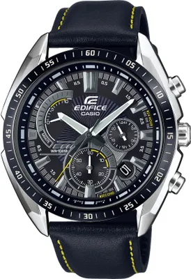 Produktbild von Casio Uhr Edifice Herren Armbanduhr EFR-570BL-1AVUEF Lederarmband
