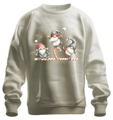 Produktbild von Weihnachtswichtel Zuckerstange süß lustig Geschenk Sweatshirt Pullover, Natur, S