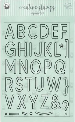 Produktbild von P13 Transparent Stempeln Set Motivstempel Clear Stamps, Alphabet 02