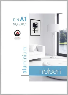 Produktbild von nielsen Aluminium Bilderrahmen C2-B1, 59,4x84,1 cm (A1), Struktur Silber Matt