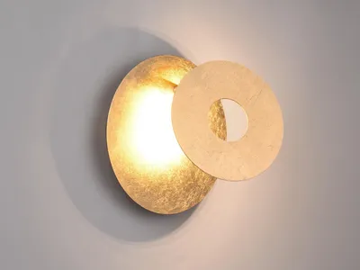 Produktbild von Trio Leuchten LED Wandleuchte Leano 6W, warmweiß goldfarbig Metall
