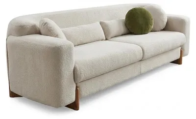 Zdjęcie produktu dla Trójosobowa sofa, wygodna, miękka, przestronna, w nowoczesnym stylu, kolor biały