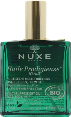 Immagine prodotto di Nuxe Bio Huile Prodigieuse Néroli Olio secco multiuso per viso, corpo e capelli 100ml