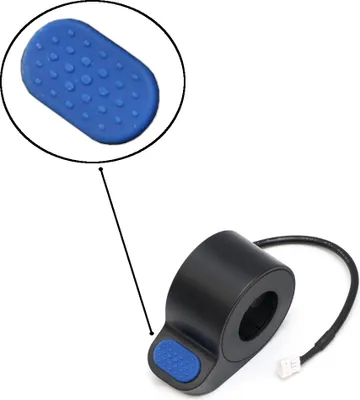Zdjęcie produktu dla Gumowy przycisk manetki gazu do Xiaomi M365 / M365 PRO / PRO 2 / 1S / Essential - NIEBIESKI