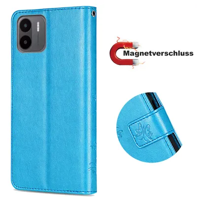 Produktbild von Hülle Xiaomi Redmi A1, Handy Tasche Handyhülle Flip Wallet Case Klapphülle Etui Blau