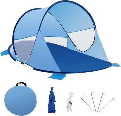 Produktbild von Famanu Pop-up Strandzelt 2-4 Personen - UV-Schutz, schnell aufbaubar
