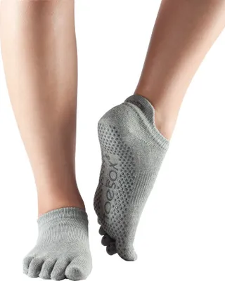 Produktbild von ToeSox Socken Low Rise Full Toe Heather Grey Gr. M