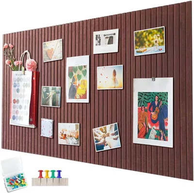 Produktbild von Filz Pinnwand 60x40 cm, Selbstklebend, Rotbraun, Wanddekoration für Büro und Küche