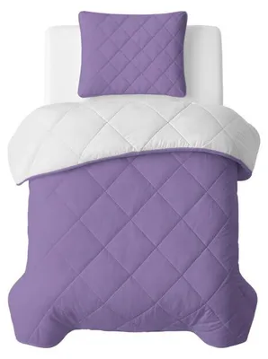Imagen del producto de Sleeptime, edredón "Lazy", color beige lavanda, 140 x 200 cm, incluye fundas de almohada