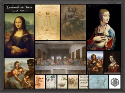 Immagine prodotto di Grafika Puzzle Leonardo da Vinci Collage - puzzle d'arte 2000 pezzi