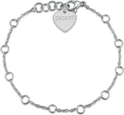Image de Bracelets avec pendentifs Charms Sagapò argent Collection Lettres - femme