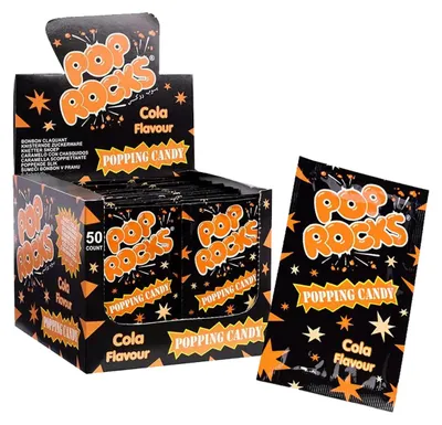 Image de Pop Rocks Granulés crépitants au goût de cola Présentoir de comptoir 50x7g
