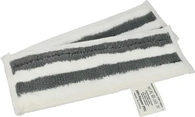 Produktbild von vhbw 2x Wischbezug kompatibel mit Kärcher SC 2 EasyFix Premium, EasyFix, Upright EasyFix Dampfreiniger - Mikrofaser Schwarz Weiß, Wiederverwendbar