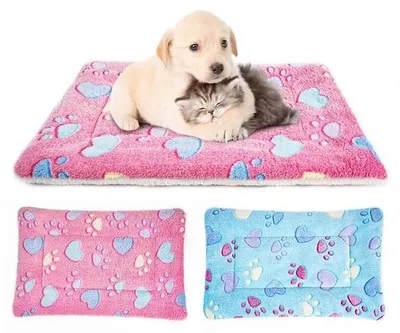 Imagen del producto de Cama para mascotas de felpa, lavable, ideal para perros y gatos pequeños (61 x 41 cm)