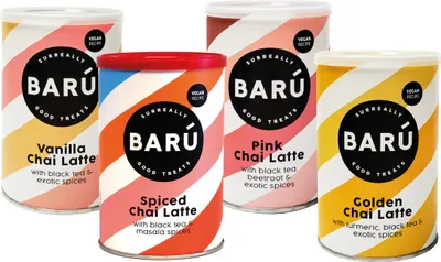Produktbild von Barú Chai Discovery Pack – 4 x 250 g – Spiced, Vanilla, Pink & Golden