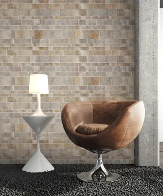 Produktbild von NEWROOM Tapete Silber Vliestapete Leicht Glänzend - 3D-Optik Glamour Bronze Kupfer Stein Struktur Steintapete Loft