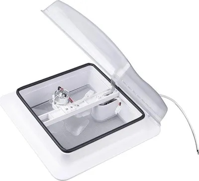 Produktbild von Dachluke 280x280 mm ohne Dauerbelüftung transparent mit Ventilator