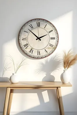Image de Opviq, Huhuas00039, horloge murale, multicolore, MDF, 50 x 50 cm