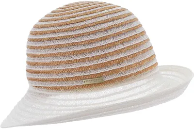 Seeberger zweifarbige Naturstrohmix Glocke mit Aufschlag in beige