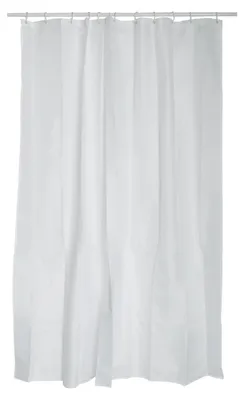 Produktbild von Schimmelresistenter Duschvorhang – antibakteriell, waschbar, wasserdicht, Polyester, 240 x 200 cm, weiß